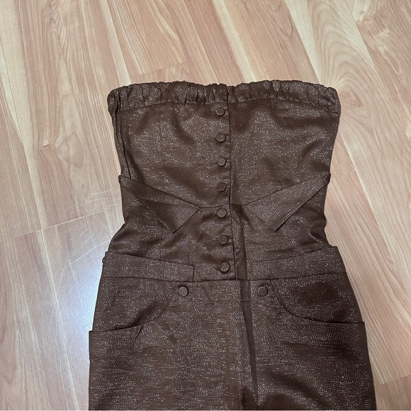 Free People Strapless Golden Brown Dress - Picture 2 of 8